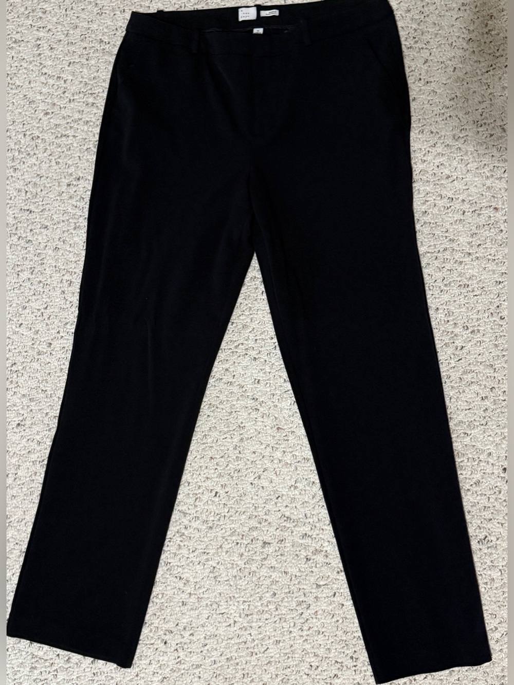 A New Day Black Stretch Dress Pants Trousers Size 16 Straight Leg Workwear